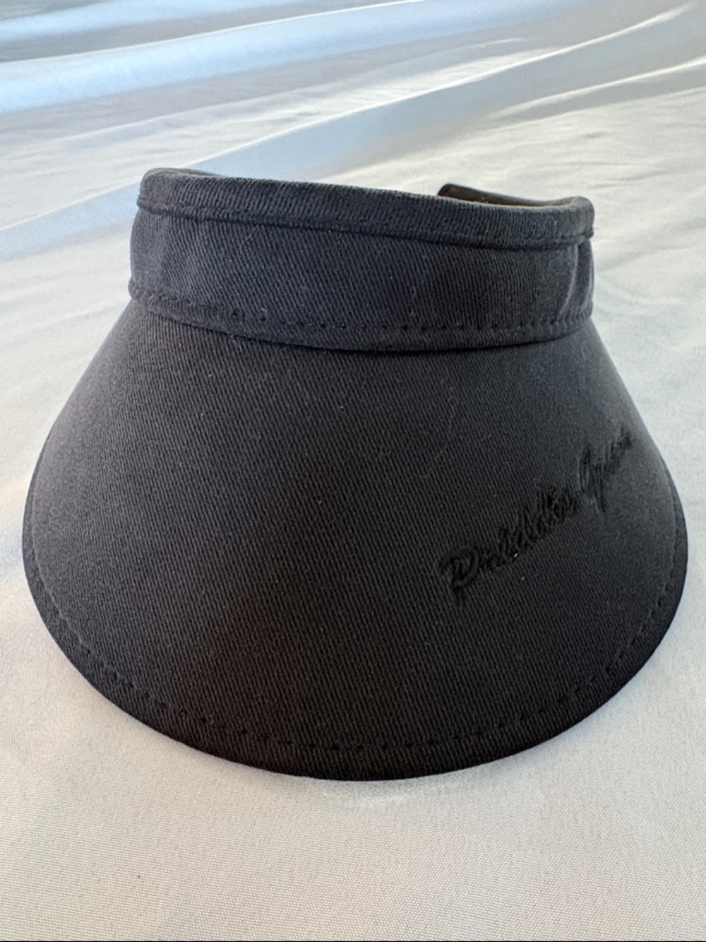 Black Embroidered Sun Visor